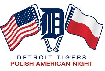 Polish-American-Baseball-Comerica-Logo Polish-American Night Detroit Tigers logo