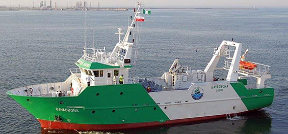 Statek badawczo-szkoleniowy „Bayagbona” zbudowany przez Stocznię Wisła dla Nigeryjskiego Instytutu Oceanografii i Badań Morza