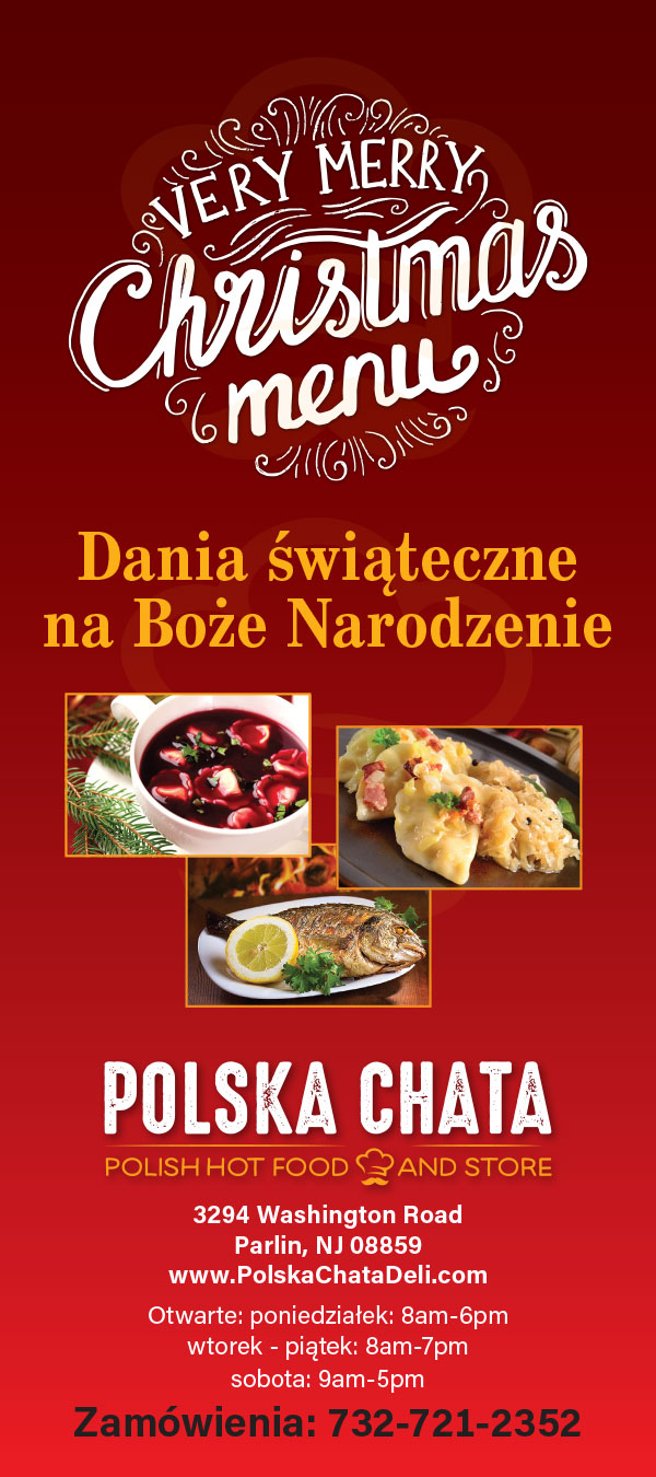 polska chata parlin, nj menu christmas