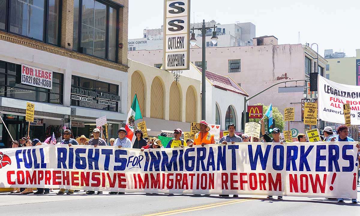 Immigration Reform Rally in the United States. Foto Wolterk
