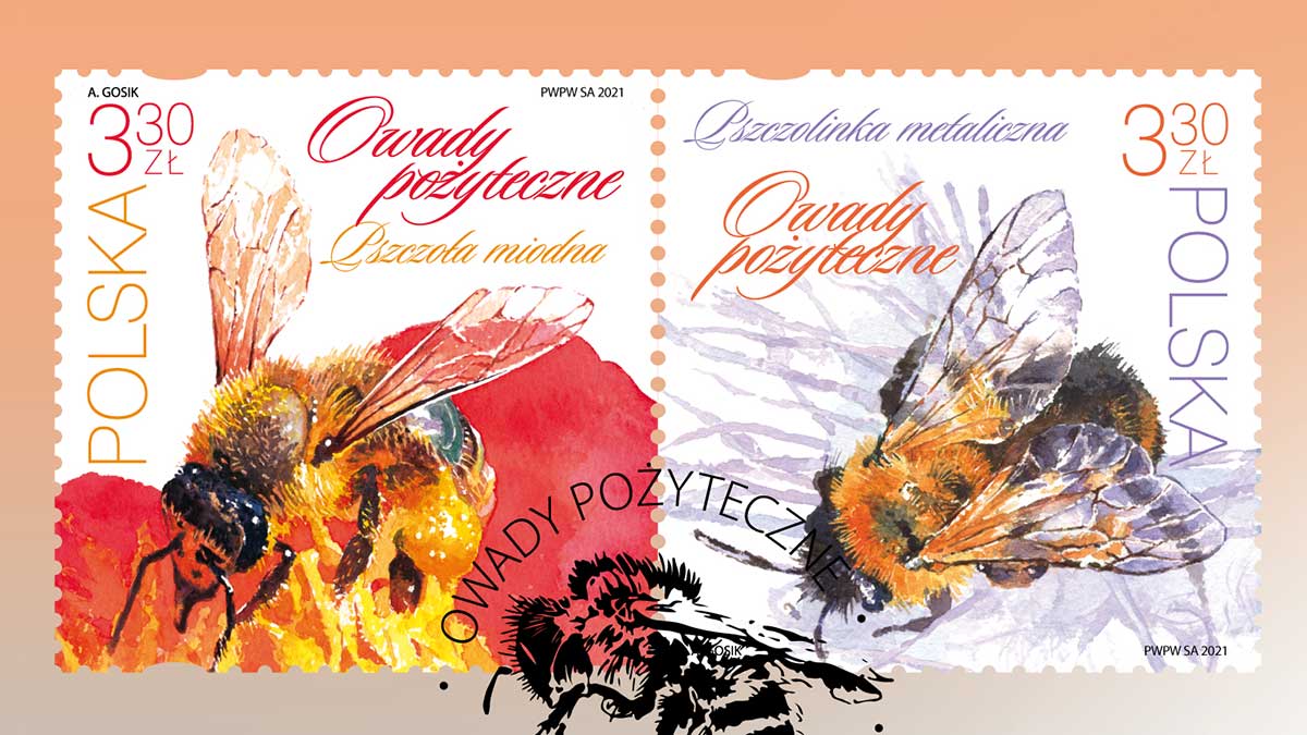 "Owady pożyteczne" - nowa, proekologiczna seria znaczków Poczty Polskiej