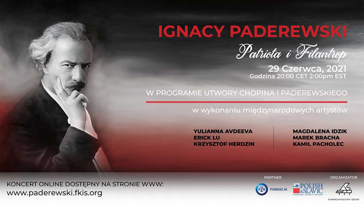 Koncert online: Ignacy Paderewski - Patriota i Filantrop. Premiera 29 czerwca