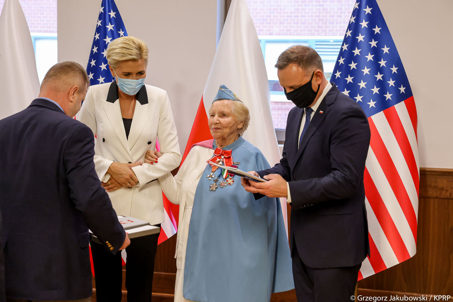 Para Prezydencka w siedzibie Stowarzyszenia Weteranów Armii Polskiej w Ameryce (SWAP)