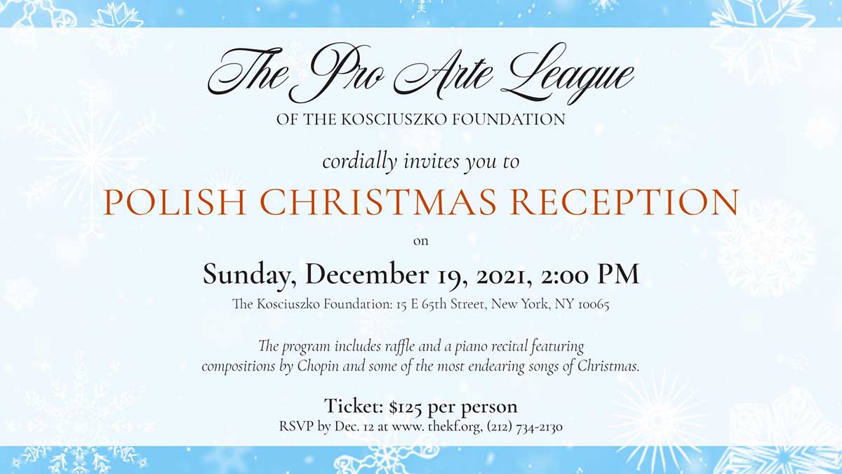 Polish Christmas Reception Hosted by the KF Pro Arte League in NYC