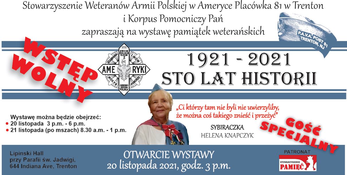 Wystawa Stowarzyszenia Weteranów Armii Polskiej w Ameryce i spotkanie z Heleną Knapczyk w Trenton
