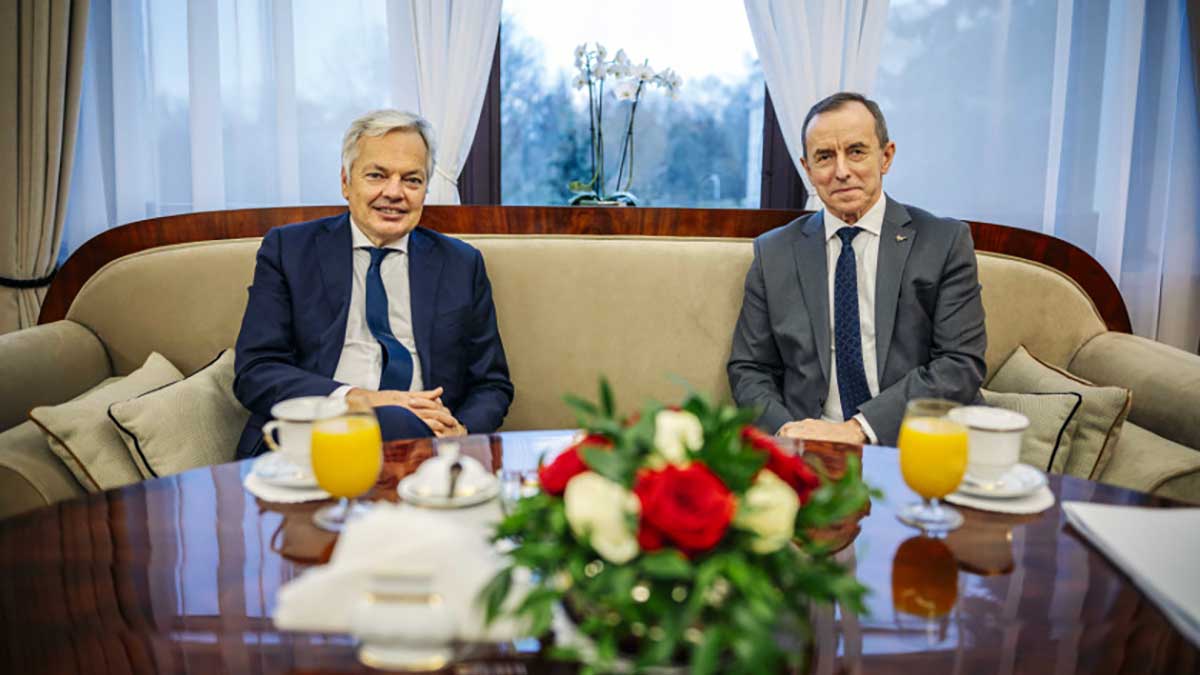 Marszałek Senatu RP prof. Tomasz Grodzki spotkał się z Komisarzem Unii Europejskiej ds. Sprawiedliwości Didierem Reyndersem
