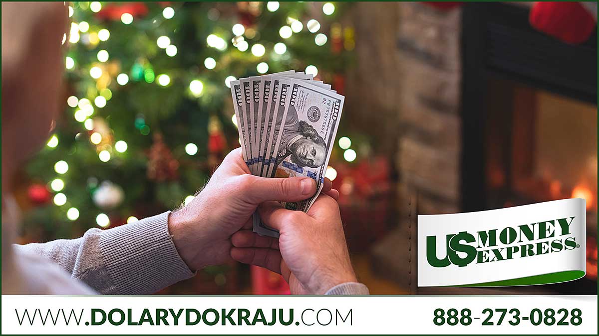 Pieniądze do Polski na Boże Narodzenie z US Money Express do odbioru w dolarach w gotówce