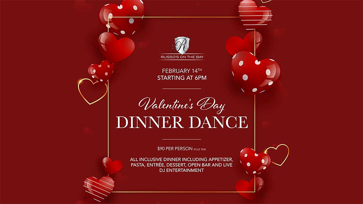 NY. Valentine's Day Dinner Dance in New York at Russo's. Feb 14, 2022, at 6pm