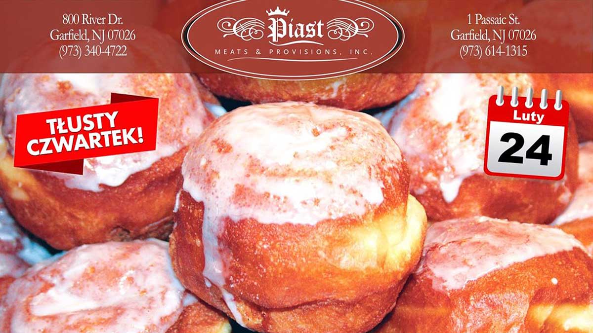 NJ. Specials for "Tłusty Czwartek" (Fat Thursday) on February 24 from Piast