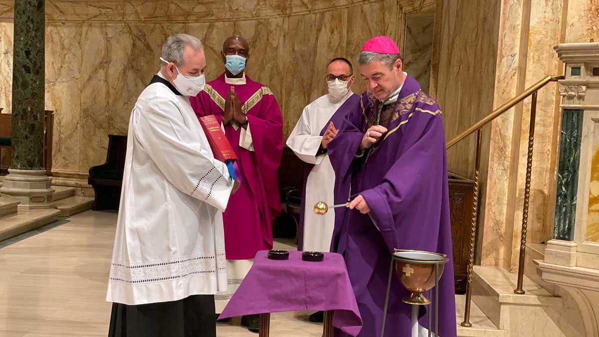 Bishop Robert Brennan Marks First Ash Wednesday as Leader of the Diocese of Brooklyn