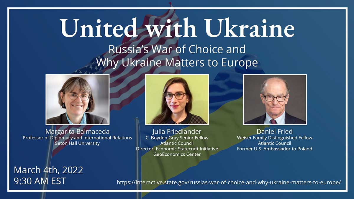 Wydarzenie "United with Ukraine" organizowane przez Departament Stanu USA we współpracy z Meridian International Center