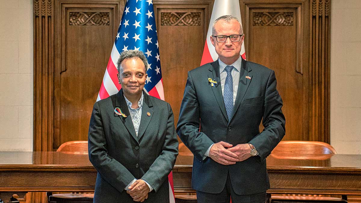 Ambasador RP Marek Magierowski spotkał się z burmistrzem Chicago Lori Lightfoot