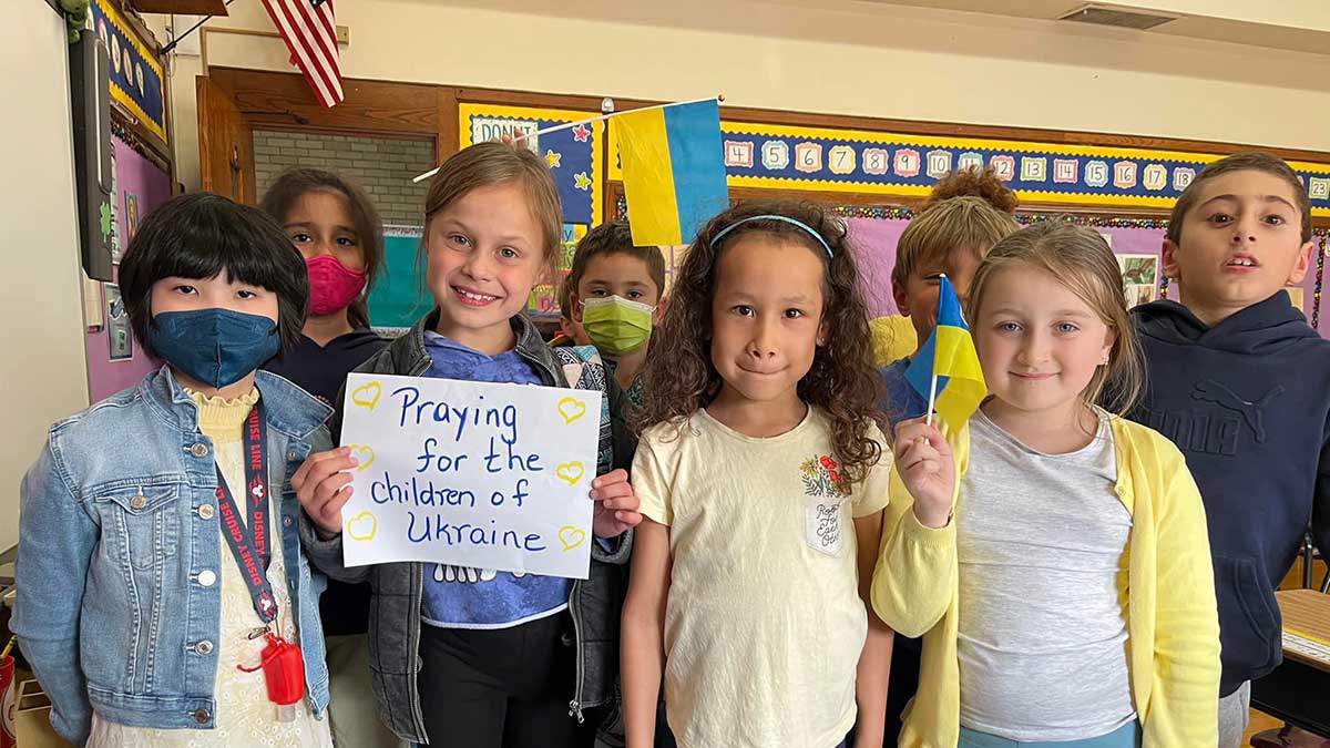 Brooklyn Catholic School Students Send Love and Prayers to the Children of the Ukraine