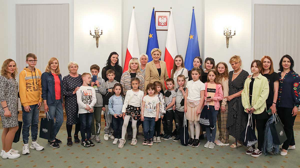 Ukraińskie mamy i dzieci w Pałacu Prezydenckim u Agaty Kornhauser–Dudy 