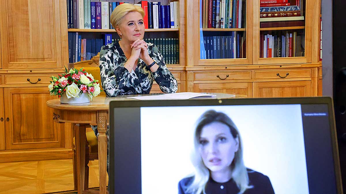 Pierwsze Damy Polski i Ukrainy rozmawiały ze sobą w miniony piątek
