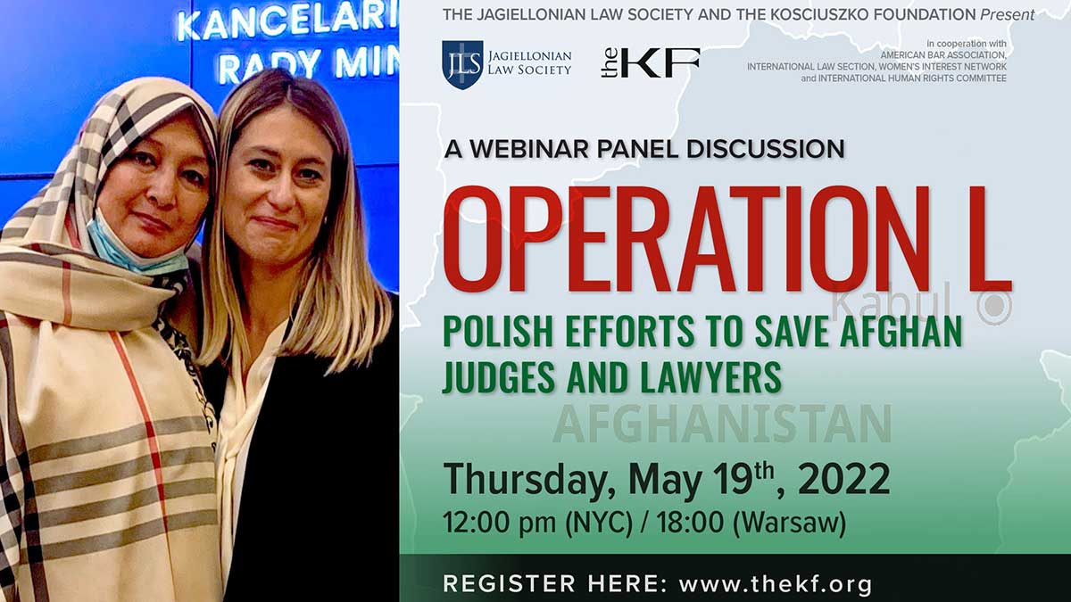 KF Webinar Panel Discussion: Operation L - Polish Efforts to Save Afgan Judges and Lawyers