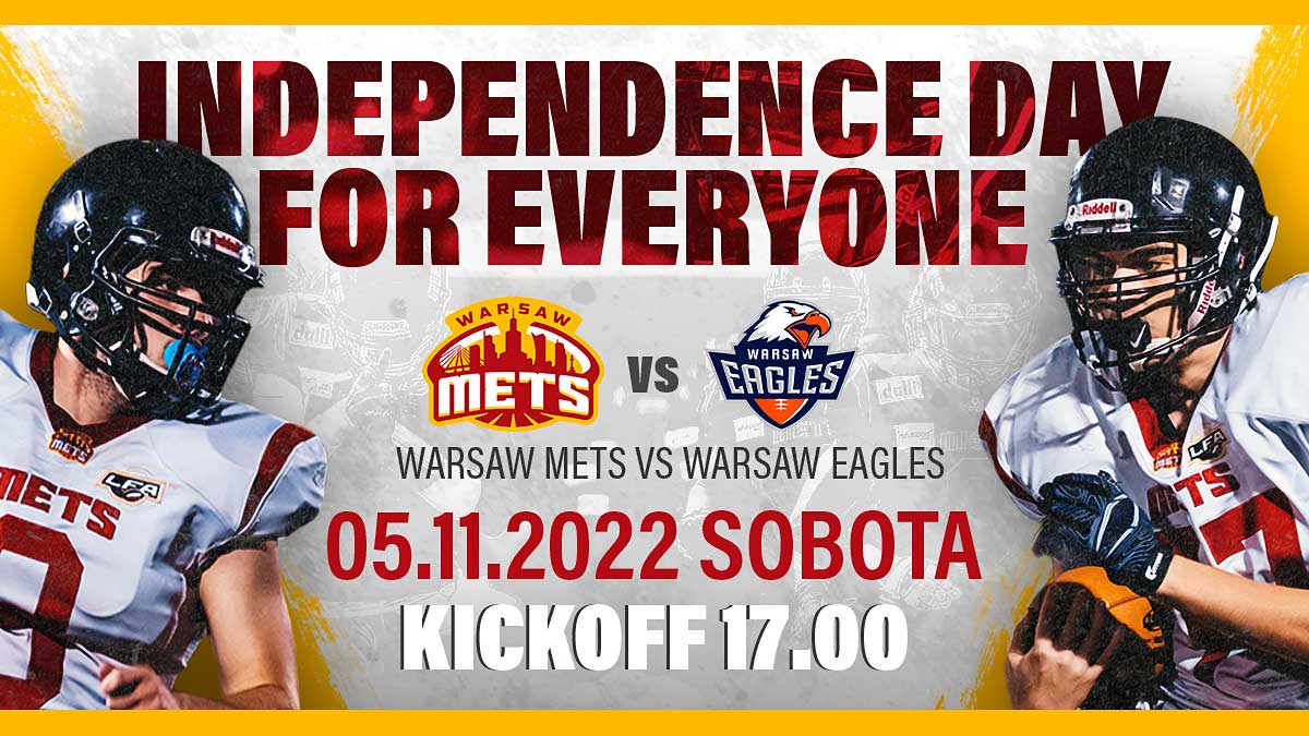 Independence Day Game. Mecz dla Ukrainy. Warsaw Metz vs Warsaw Eagles w Warszawie