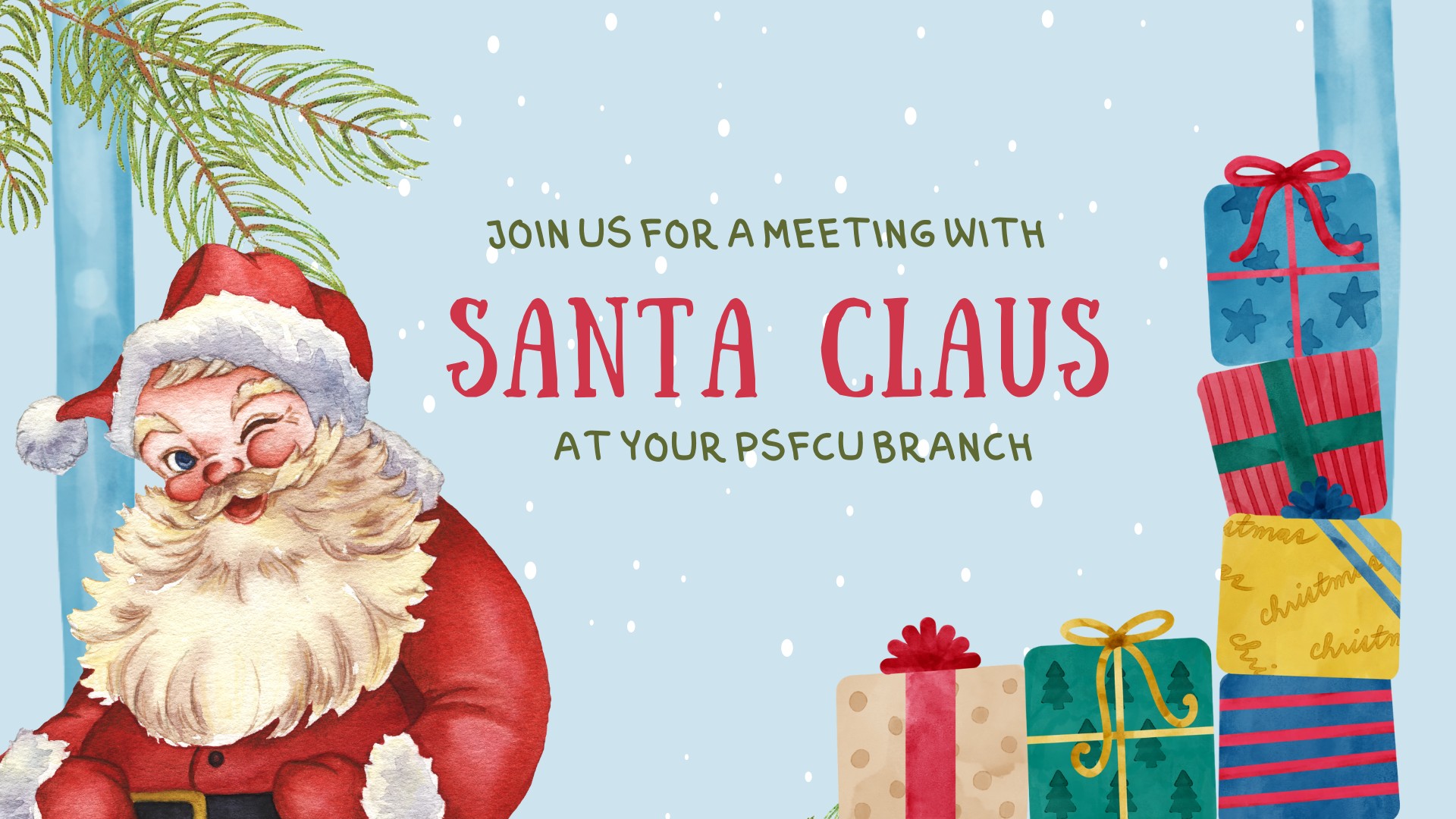 Meeting With Santa Claus at PSFCU in Copiague