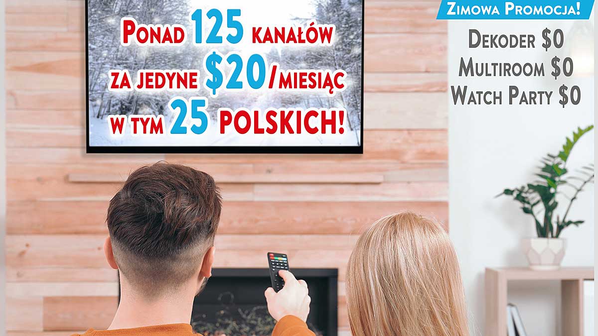 Zimowa promocja SlingPol TV. Polska telewizja w USA. TV w domu, pracy, na wakacjach, na telefonie...