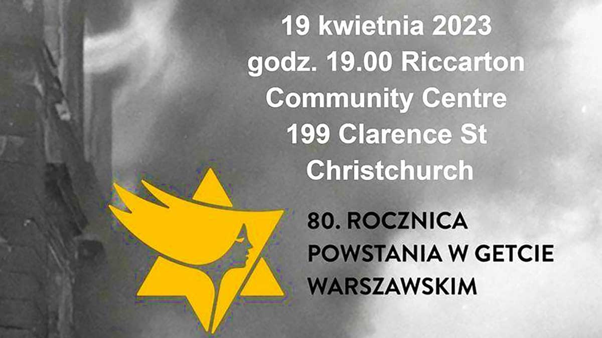 Polonia w Nowej Zelandii uczciła 80. rocznicę wybuchu Powstania w Getcie Warszawskim