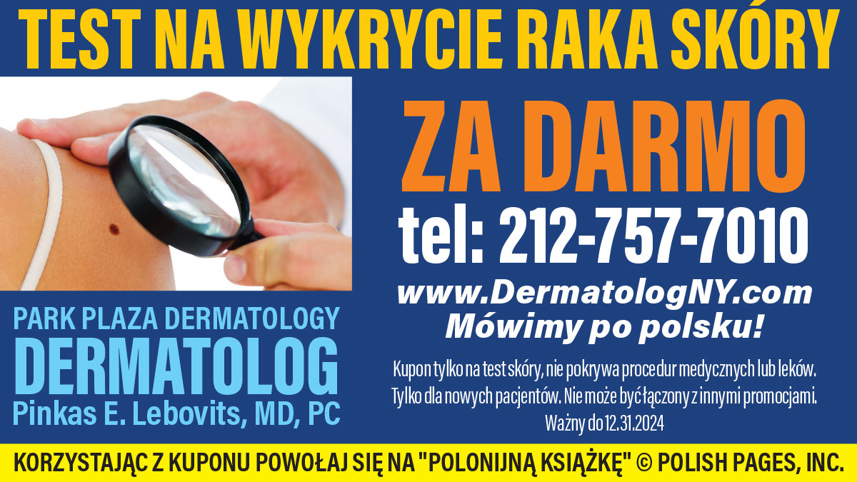Kupon na zniżkę na zabiegi kosmetyczne od Vanguard Dermatology z Polonijnej Książki Polish American Pages