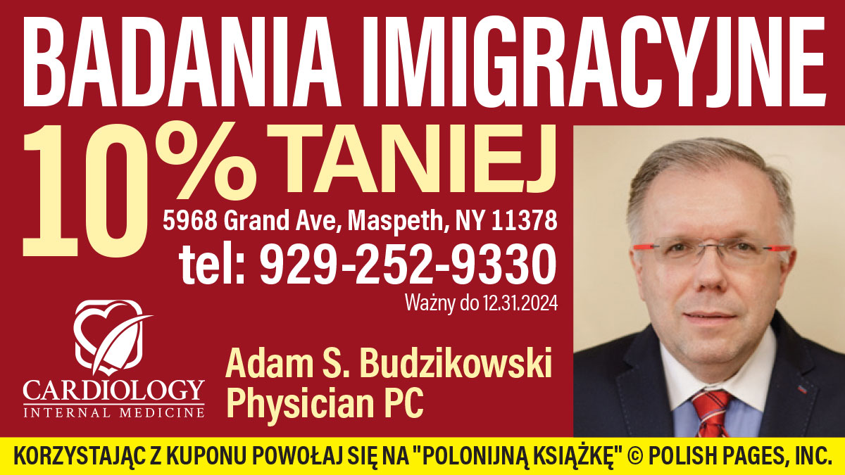 Badania imigracyjne w polskich przychodniach w Nowym Jorku. Polski kardiolog, Adam Budzikowski 
