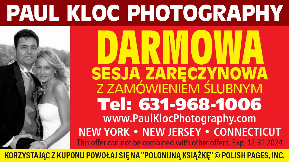 Serwis fotograficzny w NY, NJ i CT. Polski fotograf Paul Kloc Photography