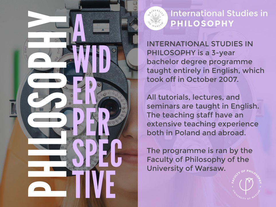 Apply to the International Studies in Philosophy at the University of Warsaw