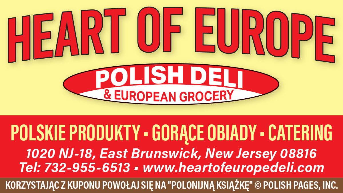 Polski sklep w East Brunswic, NJ. Heart of Europe Polish Deli oferuje polskie produkty, gorące obiady i catering