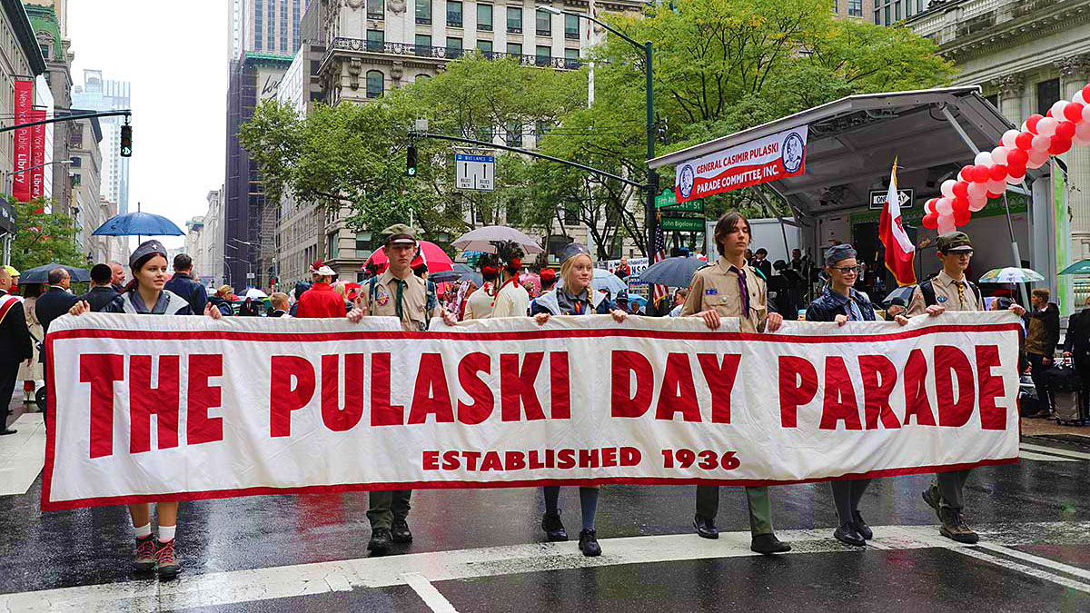 86th Annual Pulaski Day Parade in New York. Oct 1, 2023