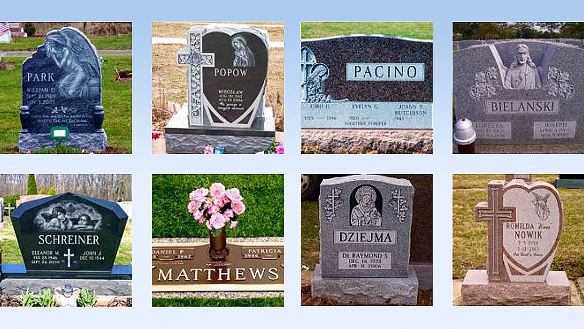Nagrobki, pomniki, mauzolea dla Polonii w Tri-State Area w NY, NJ i PA. Kulinski Memorials