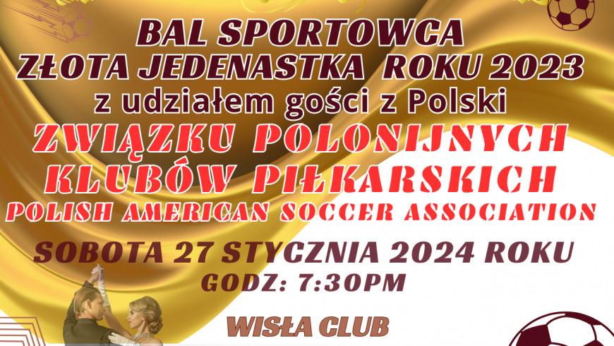 Bal Sportowca ,,Złota Jedenastka ZPKP roku 2023" w Garfield, NJ