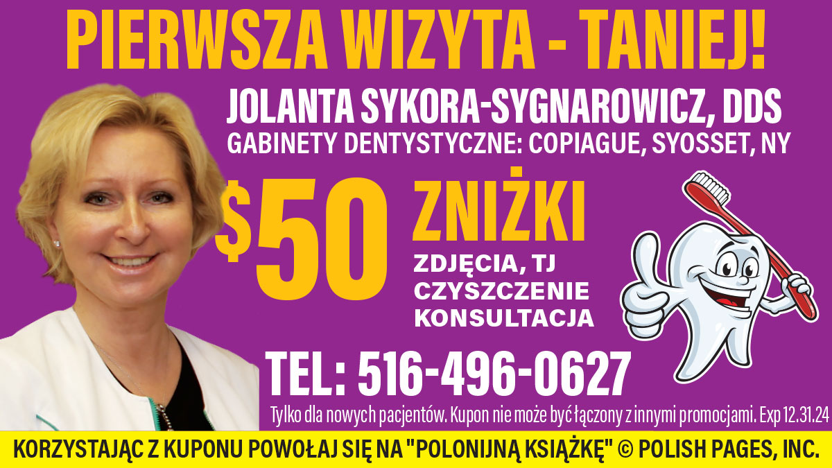 Polski dentysta w Copiague i Syosset. Jolanta Sykora-Sygnarowicz, DDS na Long Island