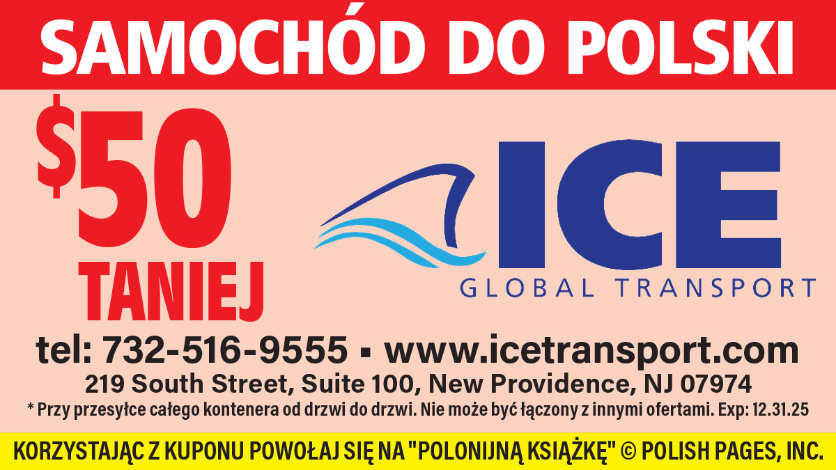 Wysyłka samochodu do Polski z USA ze zniżką przez I.C.E. Transport