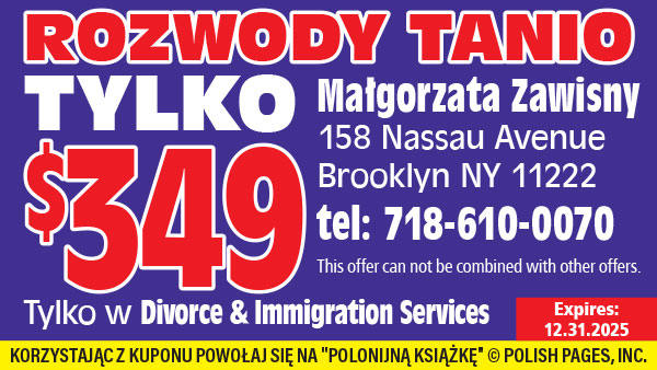 Rozwód w mieście Nowy Jork. Tani prosty rozwód w Divorce and Immigration Services na Greenpoincie