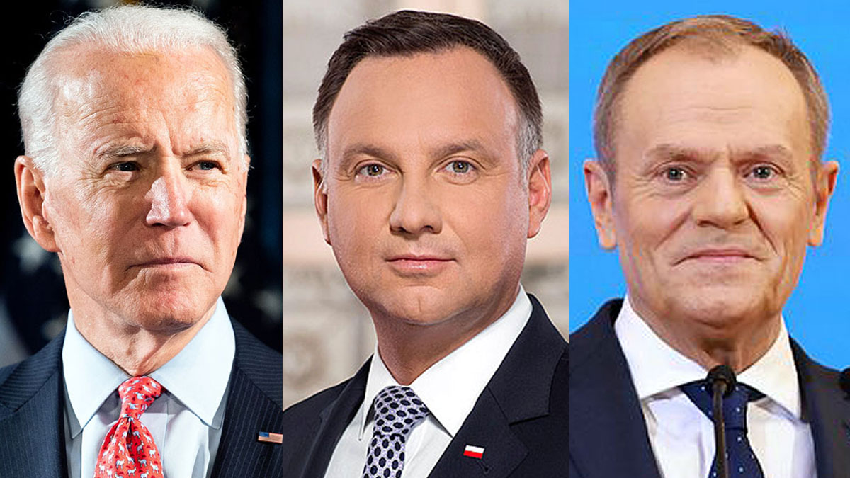 Joe Biden, Andrzej Duda i Donald Tusk na spotkaniu w Białym Domu. Ukraina, NATO i demokracja tematami spotkania