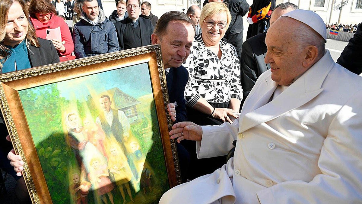 Papież otrzymał obraz rodziny Ulmów