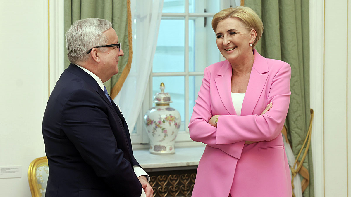 Pierwsza Dama spotkała się w Pałacu Prezydenckim z Bogdanem Chmielewskim prezesem zarządu PSFCU