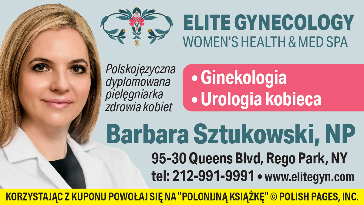 Ginekolog w Nowym Jorku w Elite Gynecology Rego Park. Ginekologia i urologia kobieca. Mówimy po polsku