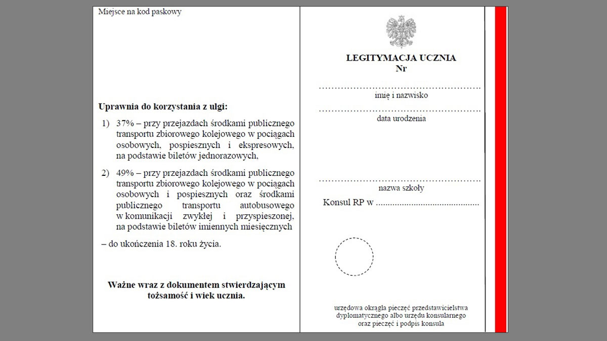 Aktualne zasady wydawania legitymacji ucznia i nauczyciela w zakresie szkół polonijnych  