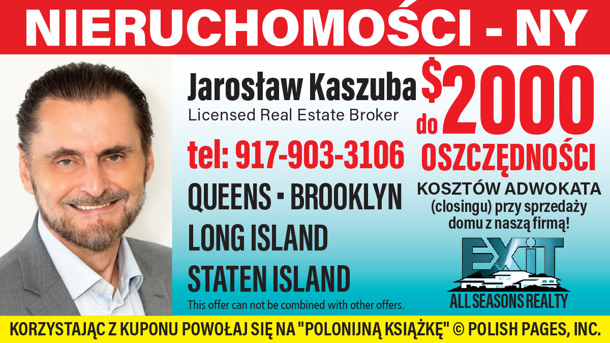 Domy na sprzedaż w Nowym Jorku u polskiego agenta w Exit Realty. Nieruchomości na Greenpoint, Maspeth, Ridgewood, LI i Staten Island 