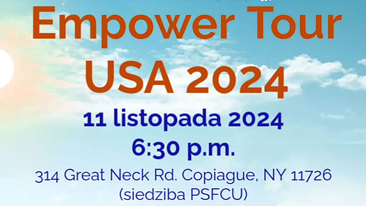 Polonia of Long Island zaprasza na spotkanie z Markiem Kamińskim Empower Tour USA 2024