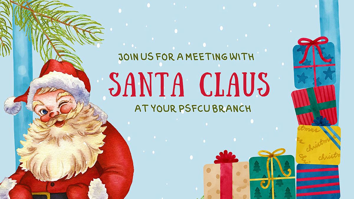 Meeting With Santa Claus at PSFCU Branch in Ridgewood