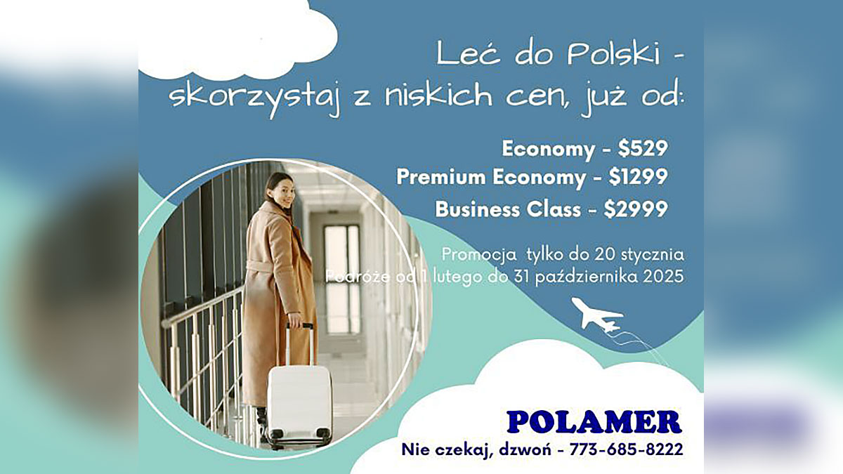 Polamer oferuje super promocyjne ceny na loty do Polski!