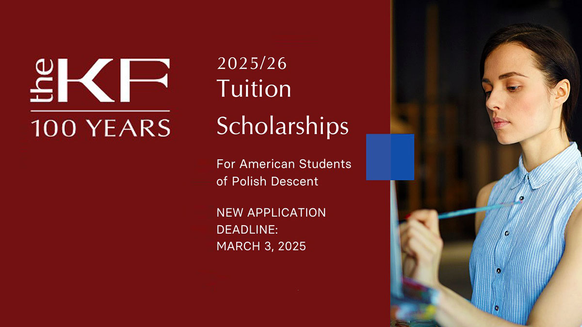 The Kosciuszko Foundation Tuition Scholarships for American Students of Polish Descent for the 2025-2026 Academic Year