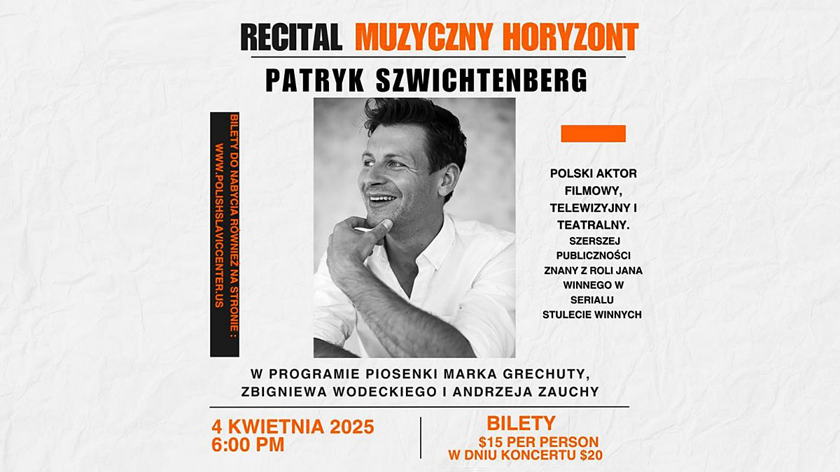 Recital “Muzyczny horyzont ” – Patryk Szwichtenberg w Centrum Polsko Słowiańskim