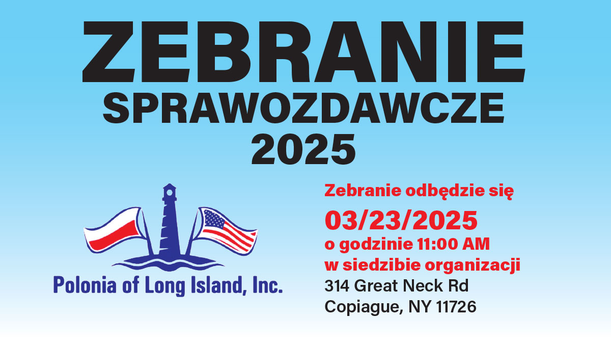 Zebranie sprawozdawcze Polonia of Long Island, Inc.